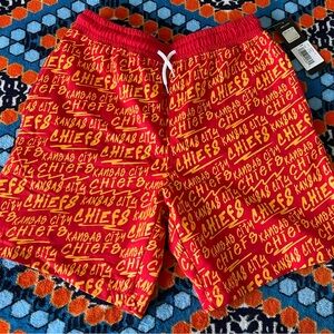 NFL Kansas City Chiefs Cotton Youth Big Boys Mahomes Shorts NEW NWT